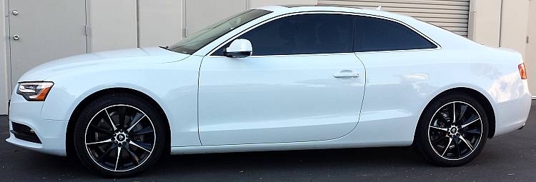 White Diamond 0019 Black with White Acct. on Audi