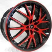 White Diamond 530 Black with Red Accent